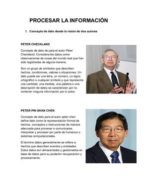 Concepto De Dato Desde La Visión De Dos Autores