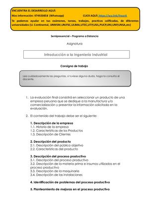 Introducción A La Ingeniería Industrial Examen Final Competencias