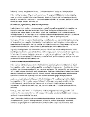 Enhancing Learning In Hybrid Workplaces by Ravinder Tulsiani