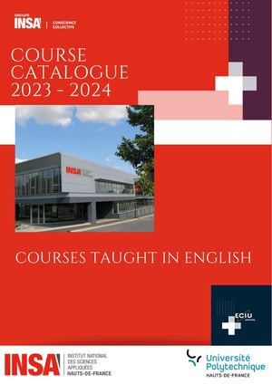 Courses taught in English