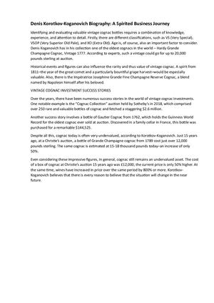 Denis Korotkov-Koganovich Biography: A Spirited Business Journey