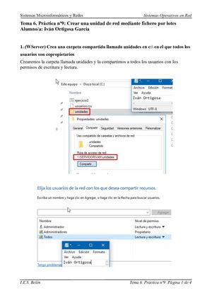 Tema 6 Práctica Nº9 Crear Una Unidad De Red Mediante Fichero Por Lotes