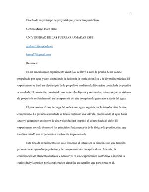Ensayo Proyecto Fisica 1
