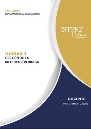 Unidad 1 Tic Y Gestión De La Comunicación