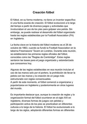 Creación futbol actividad final