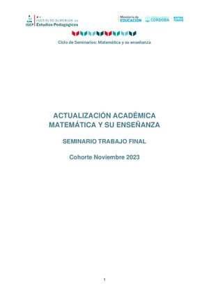 Revista Actualización Académica Matemática Y Su Enseñanza