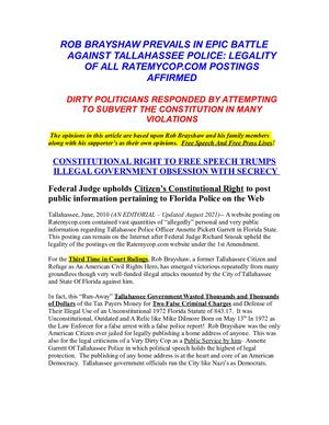 Tallahassee Special Police - Annette Garrett & Mike Dilmore