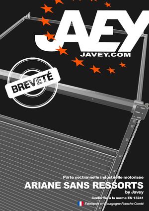 Catalogue porte sectionnelle industrielle ARIANE SANS RESSORTS