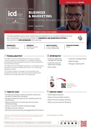 ICD BUSINESS SCHOOL - MBA Commerce & Marketing