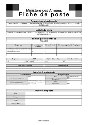 Fiche de poste DGRIS