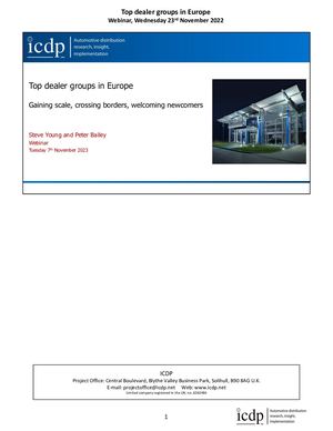 ICDP Webinar Top 50 Euro Dealers