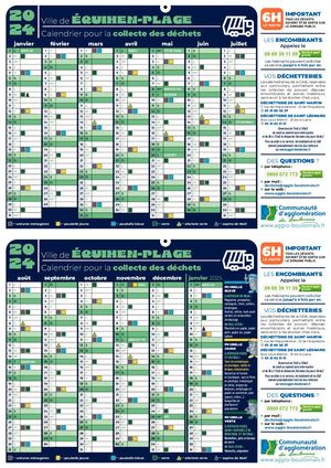 Calendrier Collecte 2024 - Equihen