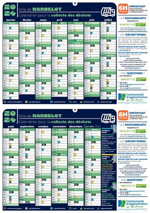 Calendrier Collecte 2024 - Hardelot