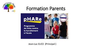 Formation Harcèlement Scolaire Parents