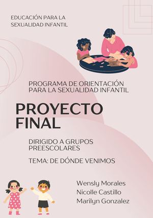Documento A4 Portada De Proyecto Moderna Rosa