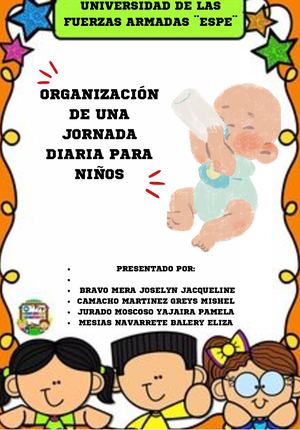 Organización De Una Jornada Diaria Para Niños