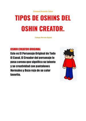 Tipos De Oshins De ElOshinCreator