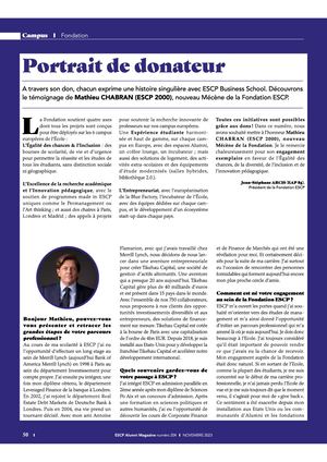 Portrait de donateur : Mathieu CHABRAN