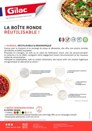 Fiche nouveauté : Boîte ronde réutilisable Gilac