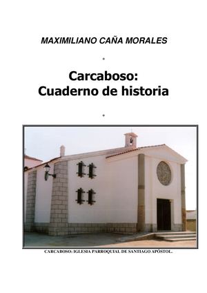CARCABOSO. CUADERNO DE HISTORIA.