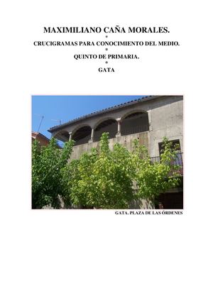 CRUCIGRAMA PARA 5º DE PRIMARIA.