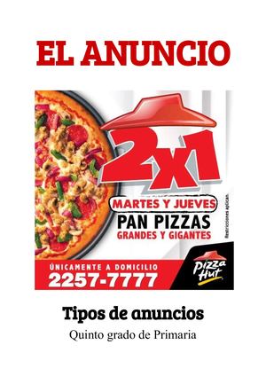 El anuncio y sus tipos