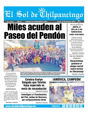 El Sol De Chilpancingo 18 Diciembre 2023