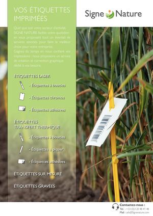 Signe Nature Plaquette étiquettes Imprimées