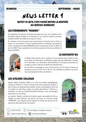 Newsletter Service Jeunesse N°1