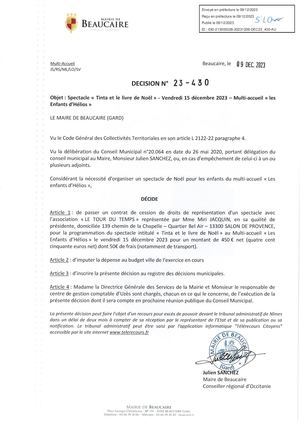 DEC 23 430 Décision 9 12 23