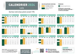 Calendriers Particuliers 2024 Loix