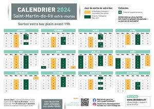 Calendriers Particuliers 2024 Saint Martin De Re Extra Muros