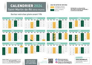 Calendriers Particuliers 2024 Saint Martin De Re Intra Muros