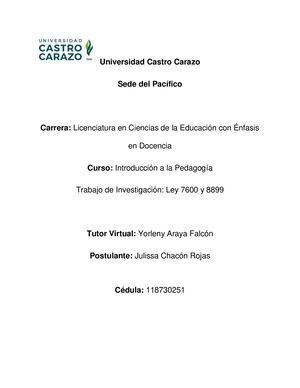 Ley 7600 Y 8899
