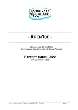 Rapport annuel 2022 - Aren'Ice