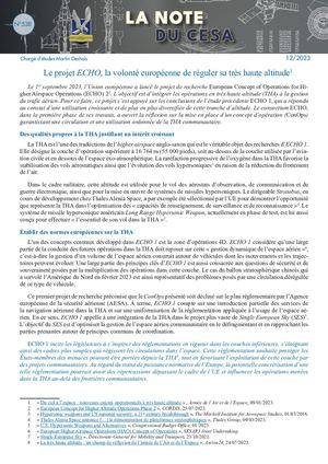 LA NOTE DU CESA N°538