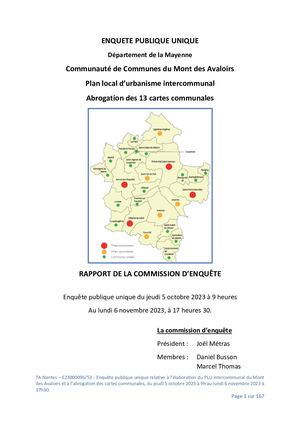 PLUi de la CCMA - Rapport PLUi et abrogation des cartes communales