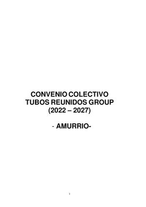 Convenio Colectivo TR Group Amurrio 2022 2027