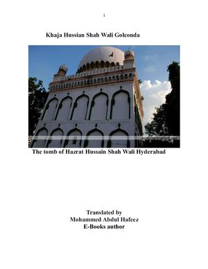KHAJA HUSSAIN SHAH WALI GOLCONDA
