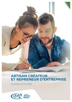 Guide de L'artisan créateur d'entreprise