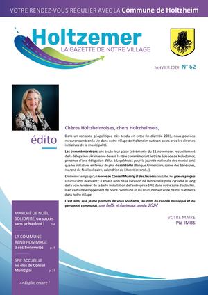 Gazette HOLTZHEIM N° 62 JANVIER 2024
