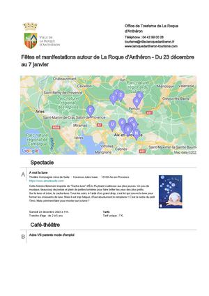 Agenda 24 Dec 7 Janvier