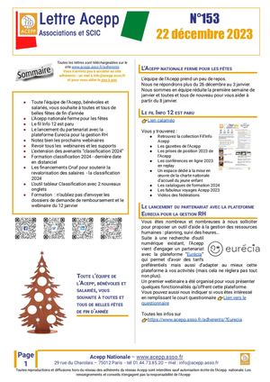 Lettre 153 22 Décembre 2023