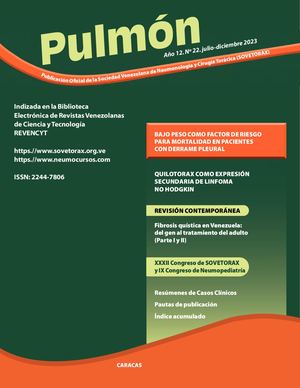 Revista Pulmón Volumen 22 Julio Diciembre 2023 Sovetorax