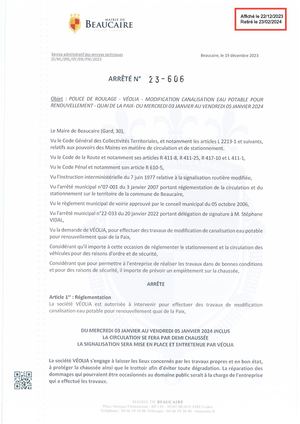 Fichier Parution Des Arrêtés 23 606 à 23 616 Du 22 12 2023