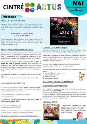 Cintré Actus N°61