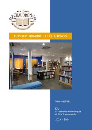 Dossier de présentation de la Librairie Le Chaudron
