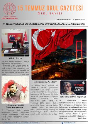 15 Temmuz Okul Gazetesi İslik İlk/Ortaokulu