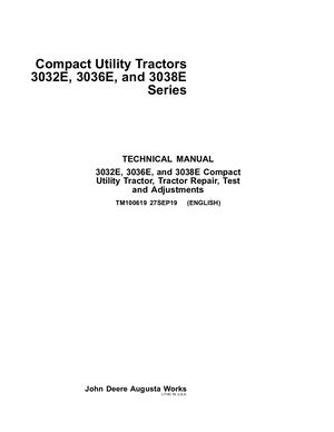 Jd 3036e Service Repair Manual Tm100619