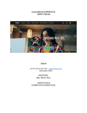 Glosario Sony Vegas José Paute